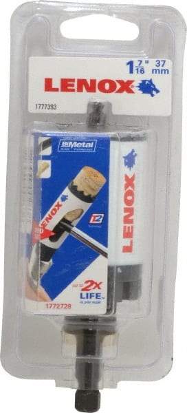 Lenox - 1-7/16" Diam, 1-1/2" Cutting Depth, Hole Saw - Bi-Metal Saw, Toothed Edge - Strong Tooling