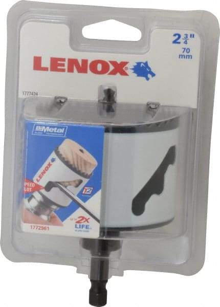 Lenox - 2-3/4" Diam, 1-1/2" Cutting Depth, Hole Saw - Bi-Metal Saw, Toothed Edge - Strong Tooling