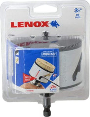 Lenox - 3-1/2" Diam, 1-1/2" Cutting Depth, Hole Saw - Bi-Metal Saw, Toothed Edge - Strong Tooling