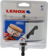 Lenox - 4-1/4" Diam, 1-1/2" Cutting Depth, Hole Saw - Bi-Metal Saw, Toothed Edge - Strong Tooling