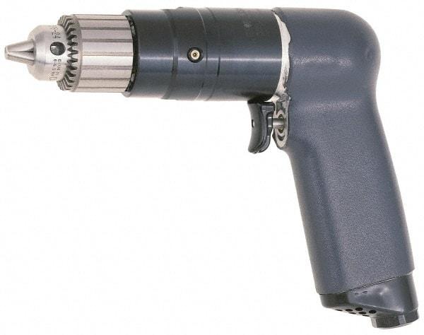 Ingersoll-Rand - 1/4" Keyed Chuck - Pistol Grip Handle, 3,100 RPM, 20 CFM, 0.51 hp, 90 psi - Strong Tooling