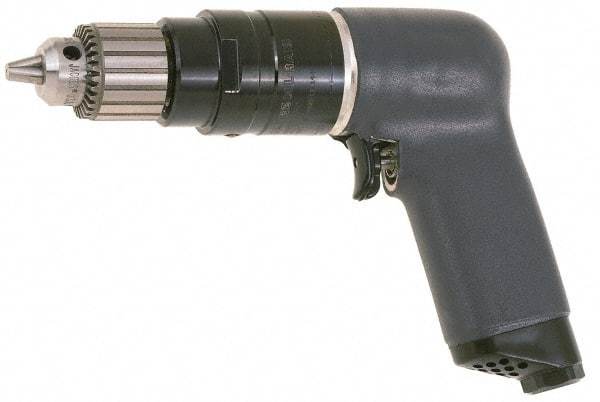 Ingersoll-Rand - 1/4" Keyed Chuck - Pistol Grip Handle, 6,000 RPM, 25 CFM, 0.75 hp, 90 psi - Strong Tooling