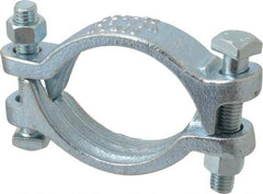 Dixon Valve & Coupling - 3-1/4 to 3-1/2" OD, Double Bolt Iron Clamp - Plated Malleable Iron - Strong Tooling