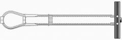 Powers Fasteners - 1/2" Screw, 1/2" Diam, 4" Long, 2-1/2" Thick, Strap Toggle Drywall & Hollow Wall Anchor - 3/4" Drill, Plastic, Grade 5, Use in Drywall - Strong Tooling