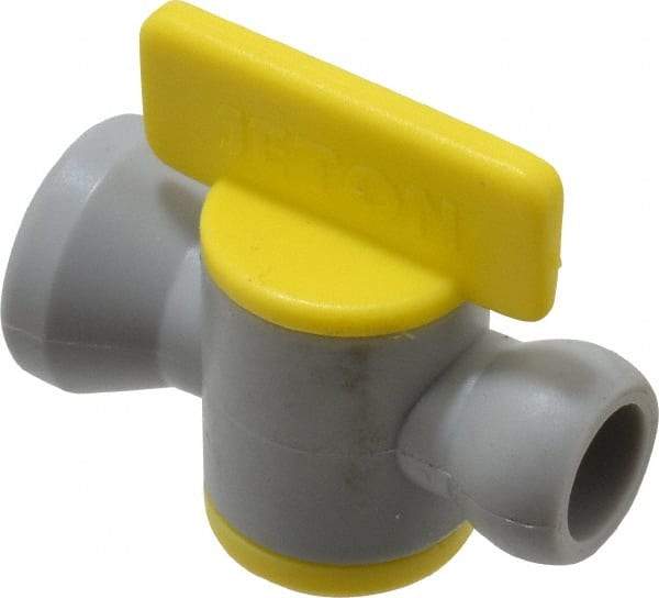 Value Collection - 2 Piece, 1/4" ID Coolant Hose Connection Valve - Male to Female Connection, POM Body, Unthreaded, Use with Snap Together Hose Systems - Strong Tooling