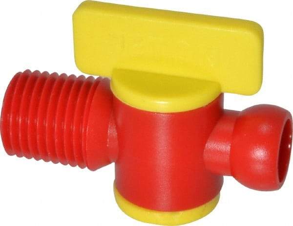 Value Collection - 2 Piece, 1/4" ID Coolant Hose NPT Valve - Male to Female Connection, POM Body, 1/4 NPT, Use with Snap Together Hose Systems - Strong Tooling