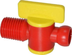 Value Collection - 2 Piece, 1/4" ID Coolant Hose NPT Valve - Male to Female Connection, POM Body, 1/4 NPT, Use with Snap Together Hose Systems - Strong Tooling