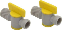 Value Collection - 2 Piece, 1/4" ID Coolant Hose NPT Valve - Male to Female Connection, POM Body, 1/4 NPT, Use with Snap Together Hose Systems - Strong Tooling