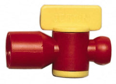 Value Collection - 2 Piece, 1/4" ID Coolant Hose NPT Valve - Female to Female Connection, POM Body, 1/4 NPT, Use with Snap Together Hose Systems - Strong Tooling