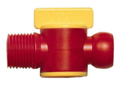 Value Collection - 2 Piece, 3/8" ID Coolant Hose BSPT Valve - Male to Female Connection, POM Body, 3/8 BSPT, Use with Snap Together Hose Systems - Strong Tooling