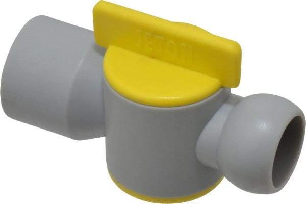 Value Collection - 2 Piece, 1/2" ID Coolant Hose NPT Valve - Female to Female Connection, POM Body, 1/2 NPT, Use with Snap Together Hose Systems - Strong Tooling