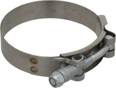 Campbell Fittings - 3-1/4" Hose, 3/4" Wide x 0.025" Thick, T-Bolt Band Clamp - Stainless Steel - Strong Tooling