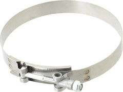 Campbell Fittings - 5-1/2" Hose, 3/4" Wide x 0.025" Thick, T-Bolt Band Clamp - Stainless Steel - Strong Tooling