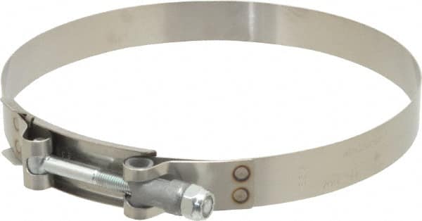 Campbell Fittings - 6-1/4" Hose, 3/4" Wide x 0.025" Thick, T-Bolt Band Clamp - Stainless Steel - Strong Tooling