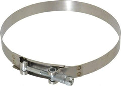 Campbell Fittings - 6-1/2" Hose, 3/4" Wide x 0.025" Thick, T-Bolt Band Clamp - Stainless Steel - Strong Tooling