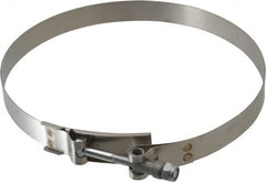 Campbell Fittings - 7-1/2" Hose, 3/4" Wide x 0.025" Thick, T-Bolt Band Clamp - Stainless Steel - Strong Tooling