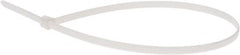 Thomas & Betts - 14.2" Long White Nylon Standard Cable Tie - 50 Lb Tensile Strength, 1.33mm Thick, 1" Max Bundle Diam - Strong Tooling