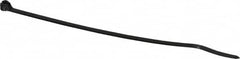 Thomas & Betts - 7.31" Long Black Polypropylene Standard Cable Tie - 30 Lb Tensile Strength, 1.22mm Thick, 1-1/2" Max Bundle Diam - Strong Tooling