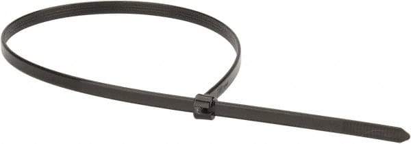 Thomas & Betts - 14.2" Long Black Polypropylene Standard Cable Tie - 30 Lb Tensile Strength, 1.19mm Thick, 2" Max Bundle Diam - Strong Tooling