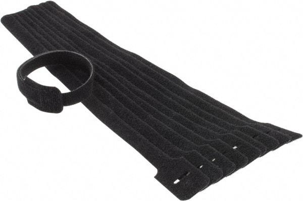 Thomas & Betts - 13" Long Black Nylon & Polyethylene Hook & Loop Strap - 50 Lb Tensile Strength, 1/16" Thick, 88.9mm Max Bundle Diam - Strong Tooling