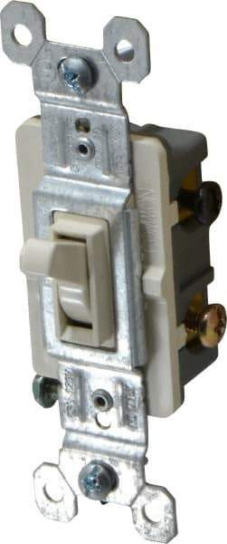 Pass & Seymour - 3 Pole, 120 VAC, 15 Amp, Specification Grade, Toggle, Wall and Dimmer Light Switch - 1-1/4 Inch Wide x 3.281 Inch High - Strong Tooling