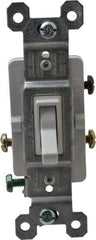 Pass & Seymour - 3 Pole, 120 VAC, 15 Amp, Specification Grade, Toggle, Wall and Dimmer Light Switch - 1-1/4 Inch Wide x 3.281 Inch High - Strong Tooling