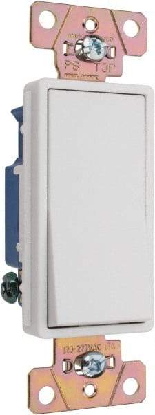 Pass & Seymour - 1 Pole, 120 to 277 VAC, 15 Amp, Specification Grade, Rocker, Wall and Dimmer Light Switch - 1.3 Inch Wide x 4.2 Inch High - Strong Tooling