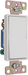 Pass & Seymour - 3 Pole, 120 to 277 VAC, 15 Amp, Specification Grade, Rocker, Wall and Dimmer Light Switch - 1.3 Inch Wide x 4.2 Inch High - Strong Tooling