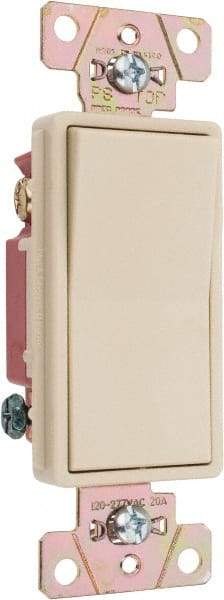 Pass & Seymour - 3 Pole, 120 to 277 VAC, 20 Amp, Specification Grade, Rocker, Wall and Dimmer Light Switch - 1.3 Inch Wide x 4.2 Inch High - Strong Tooling