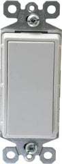 Pass & Seymour - 1 Pole, 120 to 277 VAC, 15 Amp, Specification Grade, Rocker, Wall and Dimmer Light Switch - 1.43 Inch Wide x 4.19 Inch High - Strong Tooling