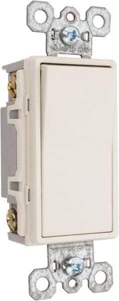 Pass & Seymour - 4 Pole, 120 to 277 VAC, 15 Amp, Specification Grade, Rocker, Wall and Dimmer Light Switch - 1.43 Inch Wide x 4.19 Inch High - Strong Tooling