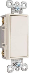 Pass & Seymour - 4 Pole, 120 to 277 VAC, 15 Amp, Specification Grade, Rocker, Wall and Dimmer Light Switch - 1.43 Inch Wide x 4.19 Inch High - Strong Tooling