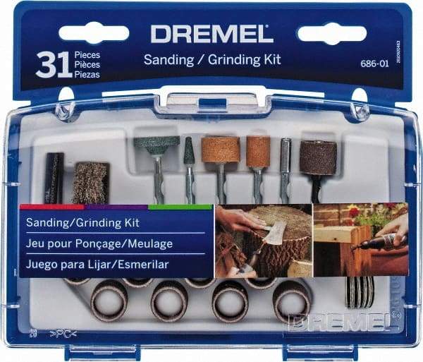 Dremel - 31 Piece Dressing Stones, Drum Sander, Grinding Stones, Sander Bands & Sanding Discs - Set Includes Dressing Stones, Drum Sander, Grinding Stones, Sander Bands & Sanding Discs - Strong Tooling