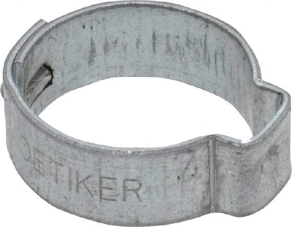 Oetiker - 15.1 to 17mm, Zinc-Plated 1-Ear Clamp - 11/16" Noml Size, 6mm Inner Width, 7mm Wide x 0.75mm Thick, Carbon Steel - Strong Tooling