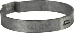 Oetiker - 37.9 to 41mm, Zinc-Plated 1-Ear Clamp - 1-5/8" Noml Size, 10mm Inner Width, 7mm Wide x 0.75mm Thick, Carbon Steel - Strong Tooling