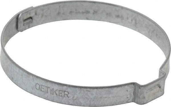 Oetiker - 48.4 to 51.5mm, Zinc-Plated 1-Ear Clamp - 2" Noml Size, 10mm Inner Width, 7mm Wide x 0.75mm Thick, Carbon Steel - Strong Tooling