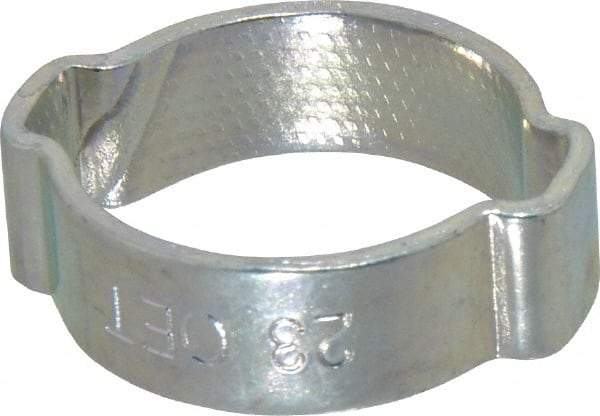 Oetiker - 19 to 23mm, Zinc-Plated 2-Ear Clamp - 7/8" Noml Size, 6.28mm Inner Width, 9mm Wide x 1.5mm Thick, Carbon Steel - Strong Tooling