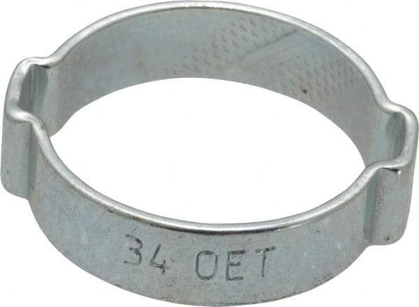 Oetiker - 29.3 to 34mm, Zinc-Plated 2-Ear Clamp - 1-5/16" Noml Size, 7.38mm Inner Width, 10mm Wide x 1.5mm Thick, Carbon Steel - Strong Tooling