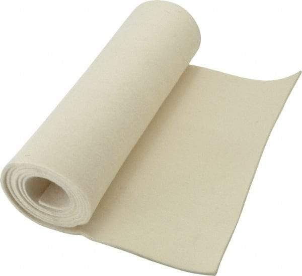 Made in USA - 1/8 Inch Thick x 60 Inch Wide x 12 Inch Long, Pressed Wool Felt Sheet - 2 Lbs/Square Yd., White, 500 psi - Strong Tooling