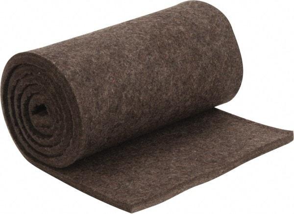 Made in USA - 1/2 Inch Thick x 72 Inch Wide x 12 Inch Long, Pressed Wool Felt Sheet - 4.2 Lbs/Square Yd., Gray, 75 psi - Strong Tooling