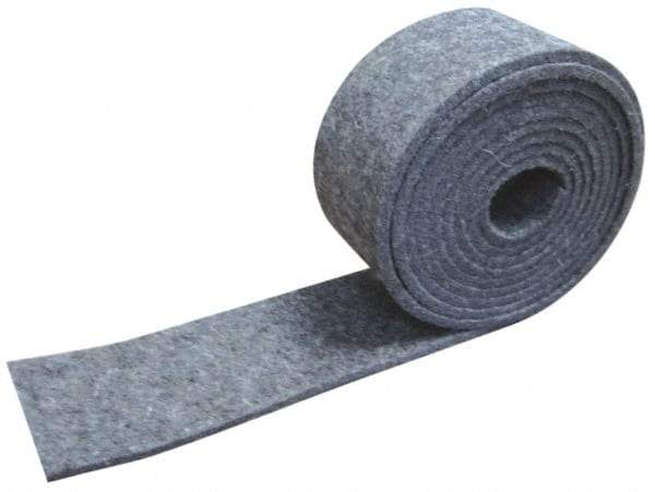 Made in USA - 1/4 Inch Thick x 1 Inch Wide x 5 Ft. Long, Felt Stripping - Gray, Plain Backing - Strong Tooling