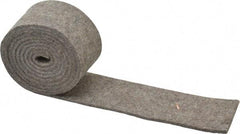 Made in USA - 1/8 Inch Thick x 2 Inch Wide x 5 Ft. Long, Felt Stripping - Gray, Plain Backing - Strong Tooling