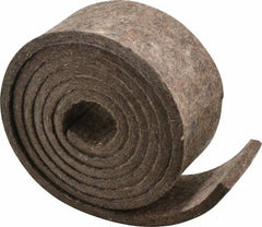 Made in USA - 1/4 Inch Thick x 2 Inch Wide x 5 Ft. Long, Felt Stripping - Gray, Plain Backing - Strong Tooling