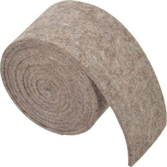 Made in USA - 1/8 Inch Thick x 2 Inch Wide x 5 Ft. Long, Felt Stripping - Gray, Plain Backing - Strong Tooling