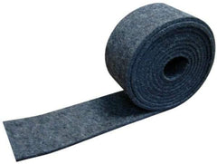 Made in USA - 1/4 Inch Thick x 1 Inch Wide x 5 Ft. Long, Felt Stripping - Gray, Plain Backing - Strong Tooling