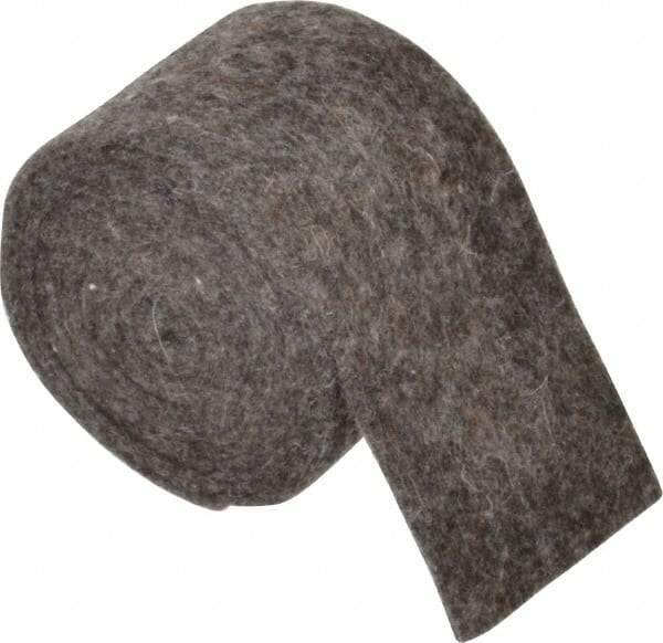 Made in USA - 1/8 Inch Thick x 2 Inch Wide x 5 Ft. Long, Felt Stripping - Gray, Plain Backing - Strong Tooling