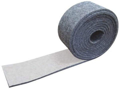 Made in USA - 1/8 Inch Thick x 2 Inch Wide x 5 Ft. Long, Felt Stripping - Gray, Adhesive Backing - Strong Tooling