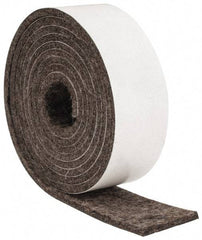 Made in USA - 1/8 Inch Thick x 1 Inch Wide x 5 Ft. Long, Felt Stripping - Gray, Adhesive Backing - Strong Tooling