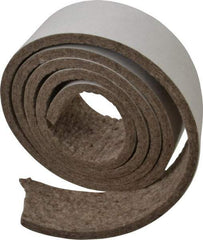 Made in USA - 1/4 Inch Thick x 2 Inch Wide x 5 Ft. Long, Felt Stripping - Gray, Adhesive Backing - Strong Tooling