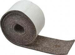 Made in USA - 1/8 Inch Thick x 2 Inch Wide x 5 Ft. Long, Felt Stripping - Gray, Adhesive Backing - Strong Tooling